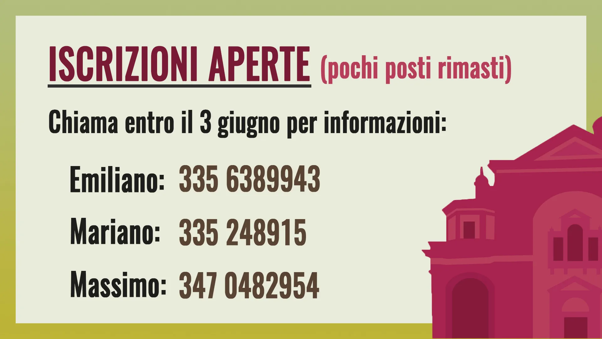 3° Anello diVino - iscrizioni