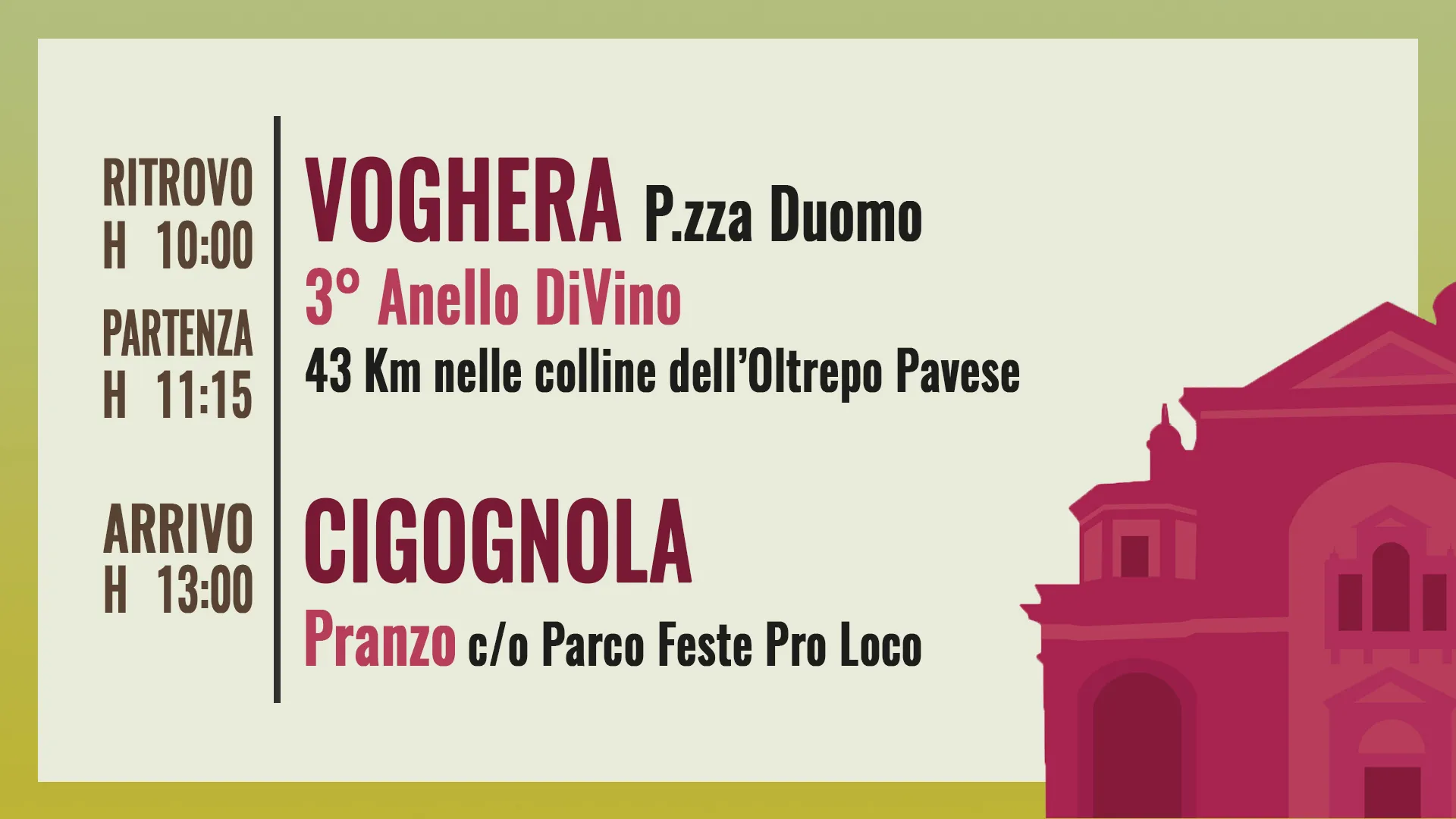3° Anello diVino - itinerario